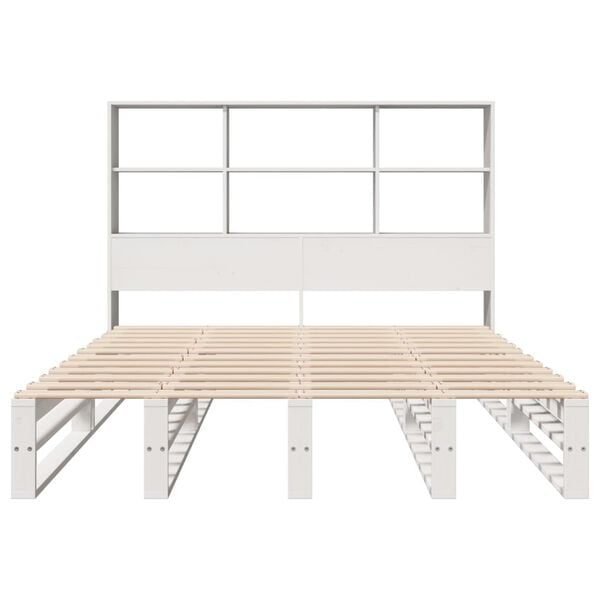 vidaXL Bookcase Bed without Mattress White 120x200 cm Solid Wood