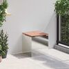 vidaXL Garden Bench Silver 40 x 40 x 43 cm Stainless steel