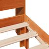 vidaXL Bookcase Bed without Mattress Wax Brown 75x190 cm Small Single Solid Wood Pine