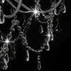 vidaXL Chandelier with Beads Silver 8 x E14 Bulbs