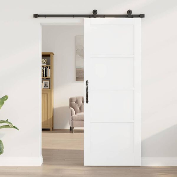 vidaXL Sliding Door ORKDAL White 78 x 202 cm Solid Pine Wood