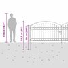 vidaXL Fence gate with Lock Grey 400 x 125 cm Steel