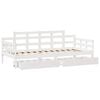 vidaXL Daybed with Drawers without Mattress White 80x200 cm Solid Wood