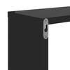 vidaXL Wall Cube Shelves 2 pcs High Gloss Black 26x15x26 cm