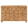 vidaXL Chest of Drawer ASKIM Brown 79 x 40 x 133.5 cm Solid Pine Wood