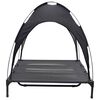 vidaXL Dog Bed Folding Manual Black 122 x 93 x 106.5 cm Steel