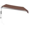 vidaXL Automatic Retractable Awning with LED Brown 350x250 cm