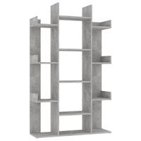 vidaXL Book Cabinet Concrete Grey 86x25.5x140 cm Engineered Wood
