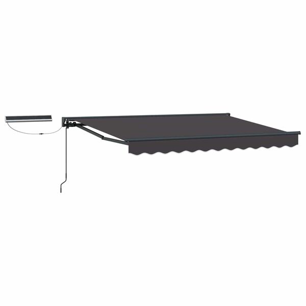 vidaXL Electric Retractable Awning Anthracite 2.5 x 2 m