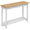 VidaXL Console Table EKAI White 112 x 35 x 76 cm Solid Pine Wood