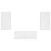 vidaXL 3 Piece TV Wall Cabinets with LED Lights White