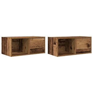 vidaXL TV Cabinets 2 pcs Old Wood 60x31x25,5 cm Engineered Wood