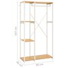 vidaXL Wardrobe White and Oak 90x40x167 cm Metal and Engineered Wood