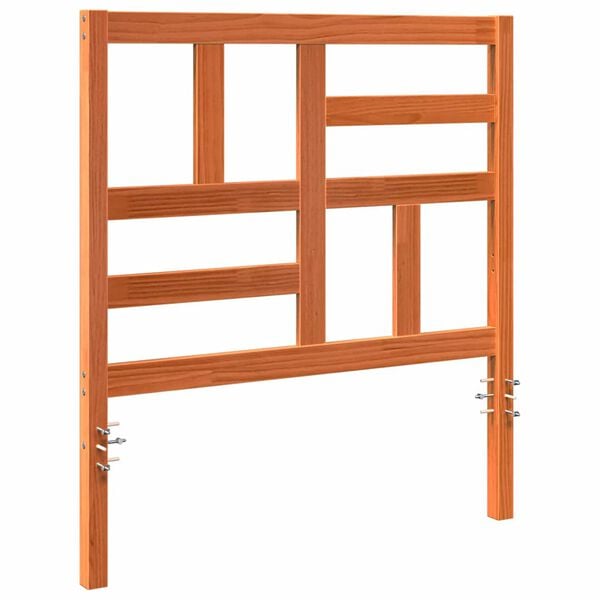 vidaXL Bed Headboard Wax Brown 105.5 x 4 x 104 cm Solid Pine Wood