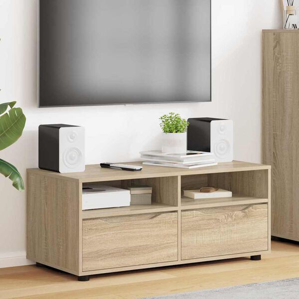 vidaXL TV Cabinet Sonoma Oak 100 x 48 x 43 cm Engineered Wood