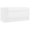 vidaXL 2 Piece Bathroom Furniture Set High Gloss White Engineered Wood