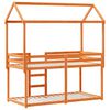 vidaXL Bunk Bed without Mattress Wax Brown 90x190 cm Single Solid Wood Pine