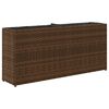 vidaXL Garden Planter with 2 Pots Brown 90x20x40 cm Poly Rattan