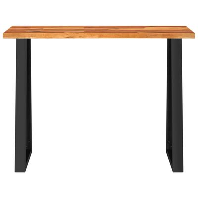 vidaXL Console Table with Live Edge 110x35x80 cm Solid Wood Acacia
