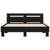vidaXL Bed Frame with Headboard Black Oak 160 x 200 cm Engineered Wood