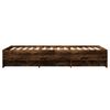 vidaXL Bed Frame without Mattress Smoked Oak 100x200 cm Engineered Wood