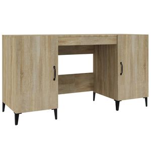 vidaXL Desk Sonoma Oak 140x50x75 cm Engineered Wood
