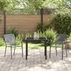 vidaXL Garden Dining Set 3 pcs Anthracite Powder-Coated Steel