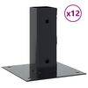 vidaXL Post Bases Square 12 pcs Anthracite 51x51 mm Powder-coated Steel