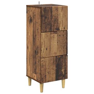 vidaXL Drawer Cabinet Old Wood 33 x 34.5 x 90 cm Engineered Wood