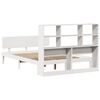 vidaXL Bookcase Bed without Mattress White 120x190 cm Small Double Solid Wood Pine
