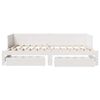 vidaXL Daybed with Trundle and Drawers without Mattress White 80x200 cm