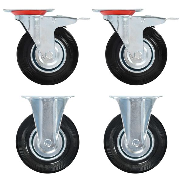 vidaXL Casters 4 pcs 125 mm