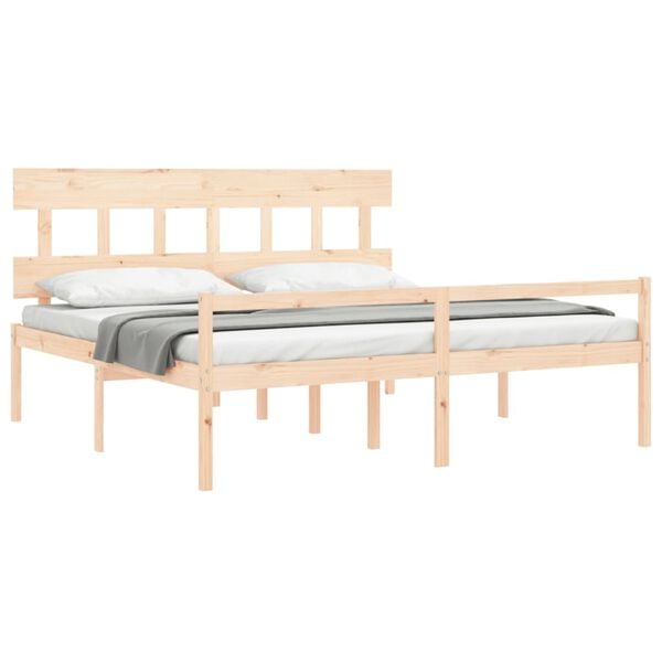 vidaXL Senior Bed without Mattress 200x200 cm Solid Wood