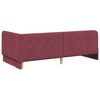 vidaXL Corner Bed Frame with Headboard Wine Red 100 x 200 cm Fabric