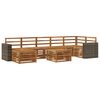 vidaXL Outdoor Sofa Set 8 pcs Natural Solid Acacia Wood