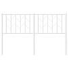 vidaXL Metal Replace Headboard White 135 cm