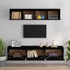 vidaXL TV Cabinets 5 pcs Black Solid Wood Pine
