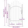 vidaXL Garden Gate Steel 1x2.45 m White
