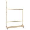 vidaXL Clothes Rack with Hooks and Wheels 100x35x157 cm Bamboo