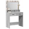 vidaXL Dressing Table Grey Sonoma 79 x 41 x 135 cm Engineered Wood