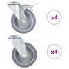 vidaXL 8 pcs Bolt Hole Swivel Casters 100 mm