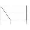 vidaXL Fence Post Grey 50 x 1.6 m (50 mm mesh) Steel and PVC