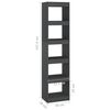 vidaXL Book Cabinet/Room Divider Grey 40x30x167.5 cm Solid Pinewood