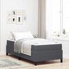 vidaXL Bed Frame with Mattress Dark Grey 90 x 200 cm Fabric