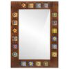 vidaXL Bathroom Mirror Walnut 50 x 70 x 2.5 cm Solid Mango Wood