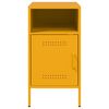 vidaXL Bedside Cabinet Mustard Yellow 36x39x68 cm Steel