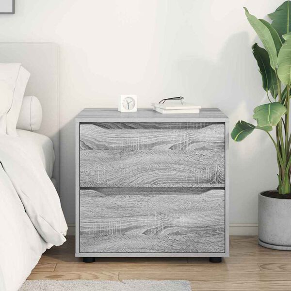vidaXL Storage Cabinet Grey Sonoma 60 x 48 x 57 cm Engineered Wood