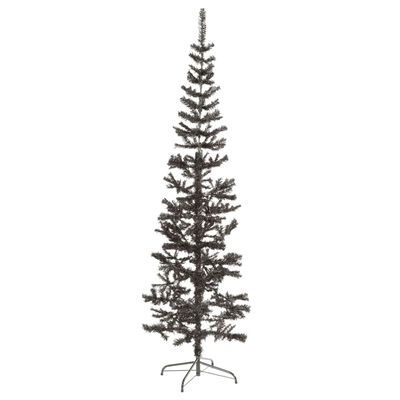 vidaXL Slim Christmas Tree Black 180 cm