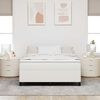 vidaXL Bed Frame Cream 140 x 200 cm Corduroy fabric