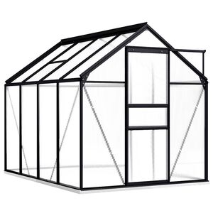 vidaXL Greenhouse with Base Frame Anthracite Aluminium 4.75 m&sup2;